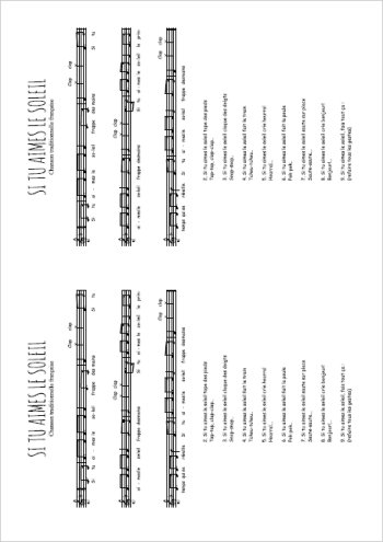 Si tu aimes le soleil Partition gratuite